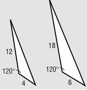 Triangles showing SAS similiartiy.